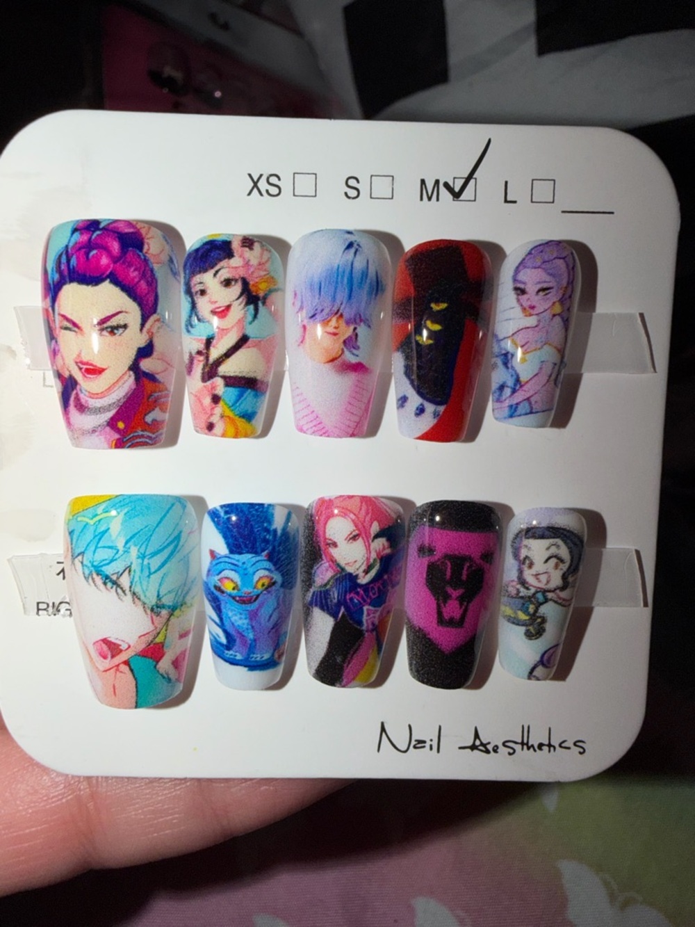 K-pop demon hunter Press-On Nail Set in Multicolor